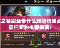 龍之谷劍圣帶什么寵物傷害高？最強寵物推薦指南！
