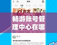 暢游賬號管理中心在哪里找？一步搞定賬號管理，輕松享受游戲樂趣！
