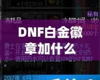 DNF白金徽章加什么？全方位提升角色戰(zhàn)力的最佳選擇