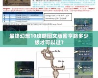 最終幻想10攻略圖文版密亨路多少級才可以過？