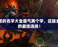 魔獸的名字大全霸氣兩個字，征服全場的最佳選擇！