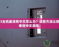 暗黑3主機(jī)版沒有中文怎么辦？這些方法讓你輕松體驗(yàn)中文游戲！