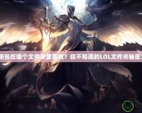 LOL更新包在哪個文件夾里面找？你不知道的LOL文件夾秘密大揭秘！