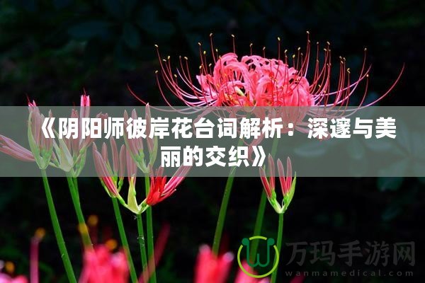 《陰陽師彼岸花臺(tái)詞解析：深邃與美麗的交織》