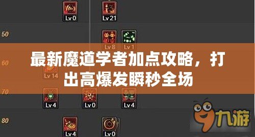 最新魔道學(xué)者加點(diǎn)攻略，打出高爆發(fā)瞬秒全場(chǎng)