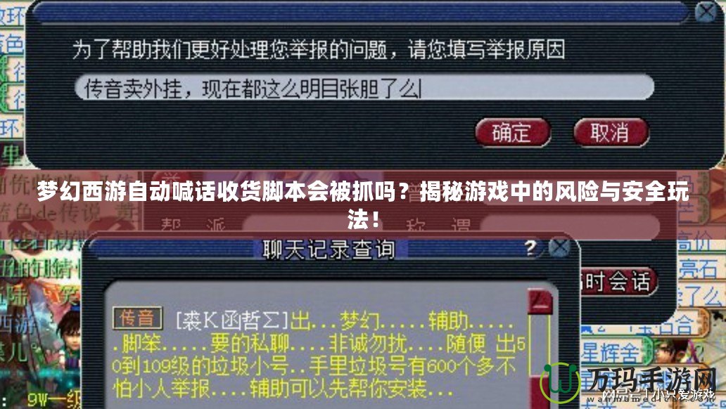 夢(mèng)幻西游自動(dòng)喊話收貨腳本會(huì)被抓嗎？揭秘游戲中的風(fēng)險(xiǎn)與安全玩法！