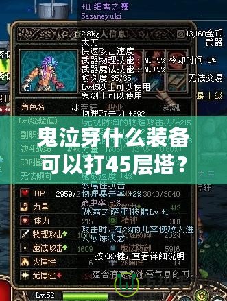 鬼泣穿什么裝備可以打45層塔？超強(qiáng)裝備搭配解析！