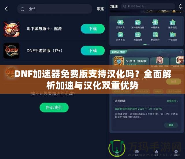 DNF加速器免費版支持漢化嗎？全面解析加速與漢化雙重優(yōu)勢