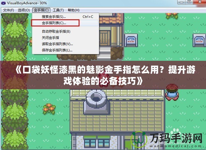 《口袋妖怪漆黑的魅影金手指怎么用？提升游戲體驗的必備技巧》
