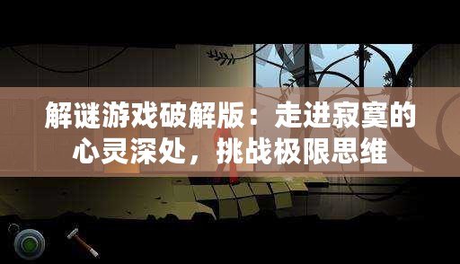 解謎游戲破解版：走進(jìn)寂寞的心靈深處，挑戰(zhàn)極限思維