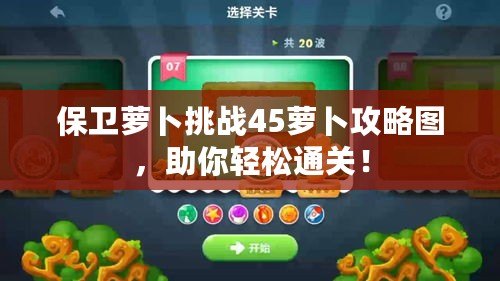 保衛(wèi)蘿卜挑戰(zhàn)45蘿卜攻略圖，助你輕松通關(guān)！
