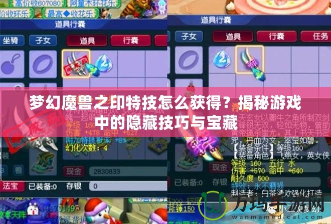 夢(mèng)幻魔獸之印特技怎么獲得？揭秘游戲中的隱藏技巧與寶藏