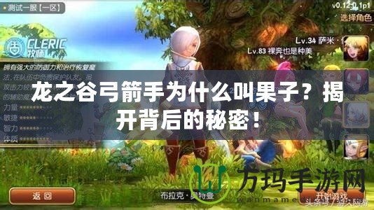 龍之谷弓箭手為什么叫果子？揭開背后的秘密！