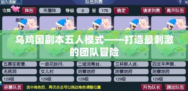烏雞國副本五人模式——打造最刺激的團(tuán)隊(duì)冒險