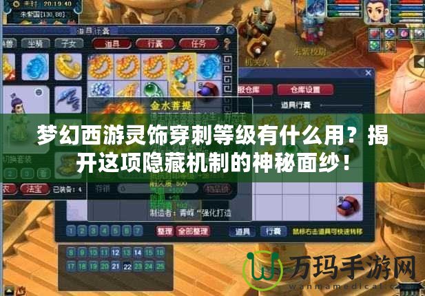 夢幻西游靈飾穿刺等級有什么用？揭開這項隱藏機(jī)制的神秘面紗！