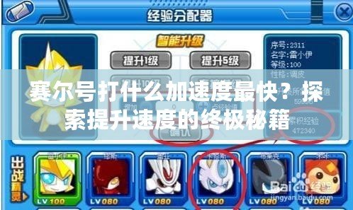賽爾號打什么加速度最快？探索提升速度的終極秘籍