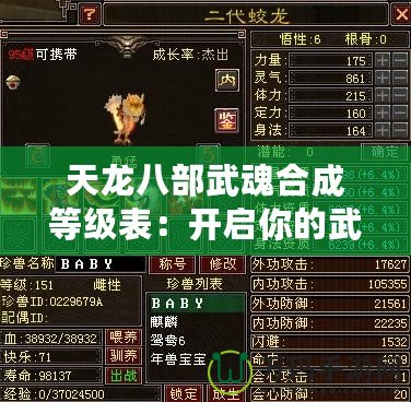 天龍八部武魂合成等級(jí)表：開(kāi)啟你的武魂之路，成就最強(qiáng)英雄！