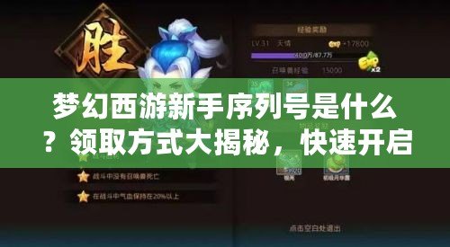 夢(mèng)幻西游新手序列號(hào)是什么？領(lǐng)取方式大揭秘，快速開(kāi)啟你的夢(mèng)幻之旅！