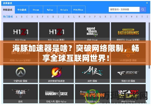 海豚加速器是啥？突破網(wǎng)絡(luò)限制，暢享全球互聯(lián)網(wǎng)世界！