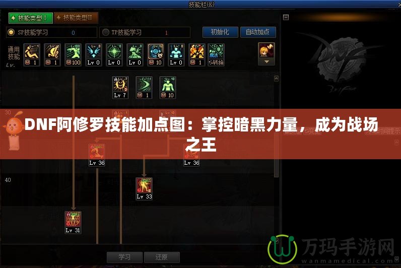 DNF阿修羅技能加點圖：掌控暗黑力量，成為戰(zhàn)場之王