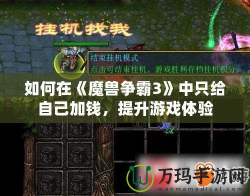 如何在《魔獸爭霸3》中只給自己加錢，提升游戲體驗