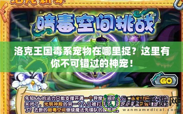 洛克王國毒系寵物在哪里捉？這里有你不可錯(cuò)過的神寵！