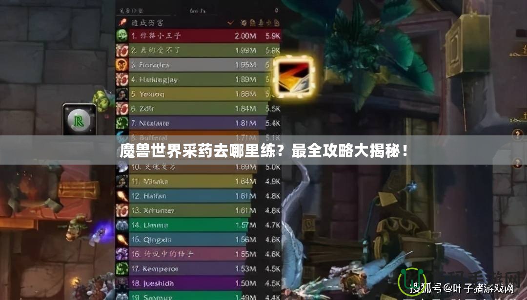 魔獸世界采藥去哪里練？最全攻略大揭秘！