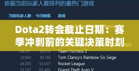 Dota2轉(zhuǎn)會截止日期：賽季沖刺前的關(guān)鍵決策時刻