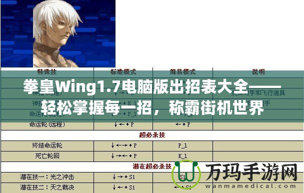 拳皇Wing1.7電腦版出招表大全——輕松掌握每一招，稱霸街機(jī)世界