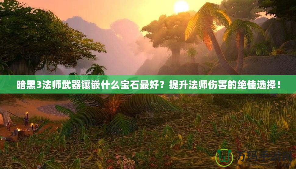 暗黑3法師武器鑲嵌什么寶石最好？提升法師傷害的絕佳選擇！