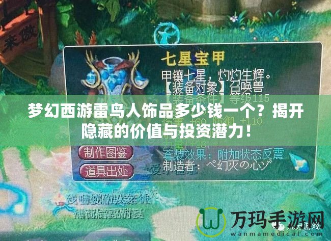 夢幻西游雷鳥人飾品多少錢一個？揭開隱藏的價值與投資潛力！