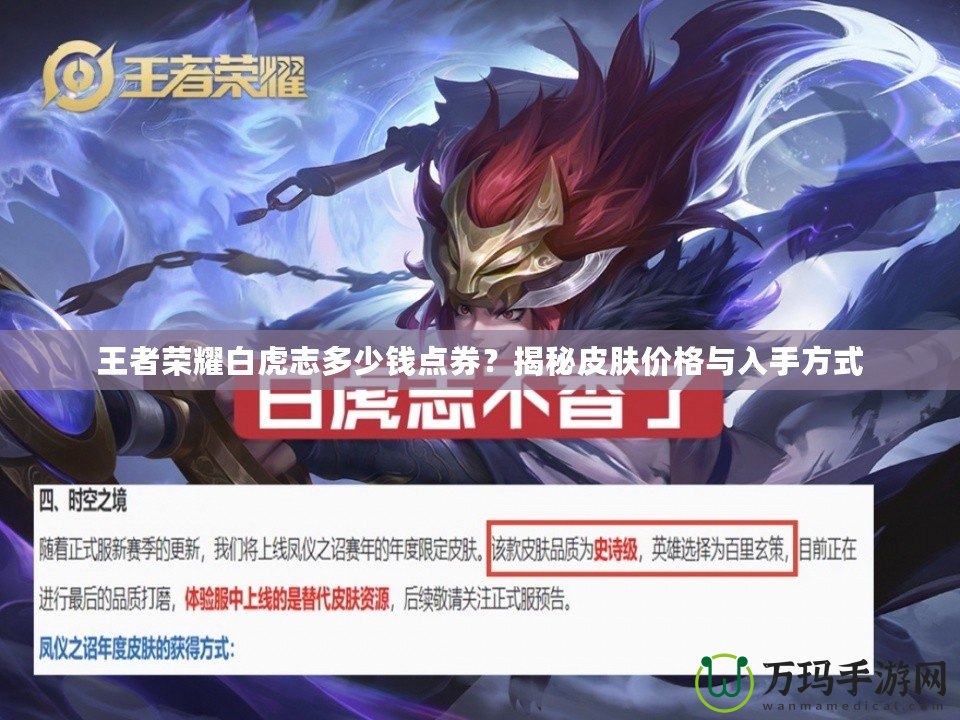 王者榮耀白虎志多少錢點(diǎn)券？揭秘皮膚價(jià)格與入手方式