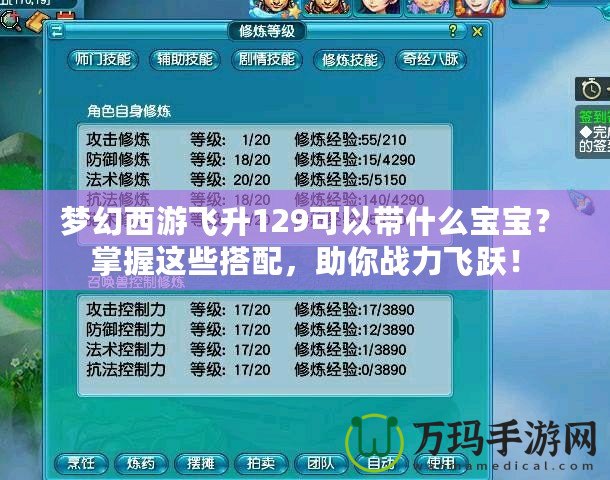 夢幻西游飛升129可以帶什么寶寶？掌握這些搭配，助你戰(zhàn)力飛躍！