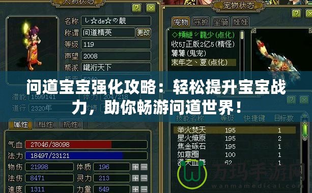 問道寶寶強(qiáng)化攻略：輕松提升寶寶戰(zhàn)力，助你暢游問道世界！