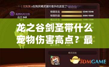 龍之谷劍圣帶什么寵物傷害高點(diǎn)？最強(qiáng)寵物搭配推薦