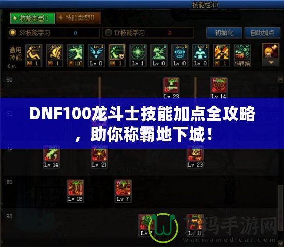 DNF100龍斗士技能加點(diǎn)全攻略，助你稱霸地下城！