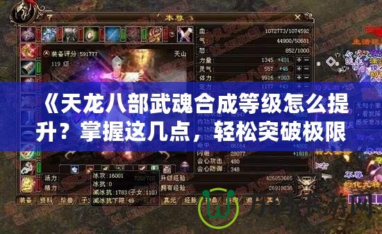 《天龍八部武魂合成等級怎么提升？掌握這幾點，輕松突破極限！》