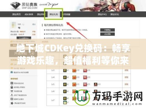 地下城CDKey兌換碼：暢享游戲樂趣，超值福利等你來拿！