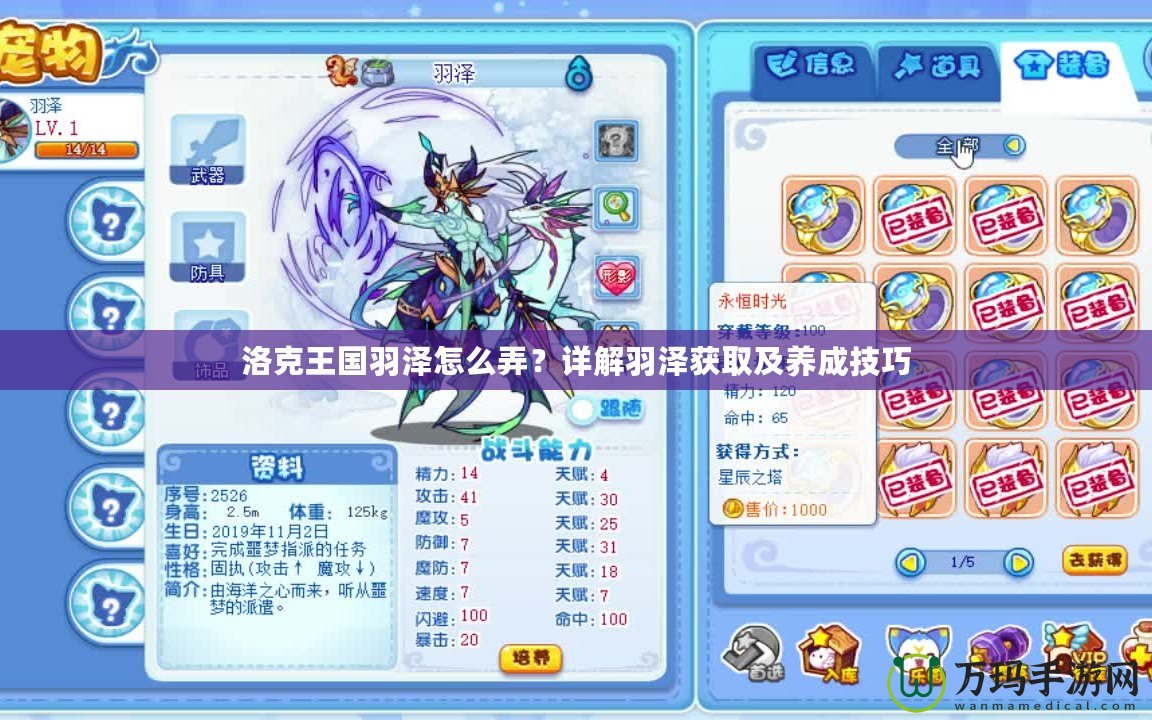 洛克王國羽澤怎么弄？詳解羽澤獲取及養(yǎng)成技巧