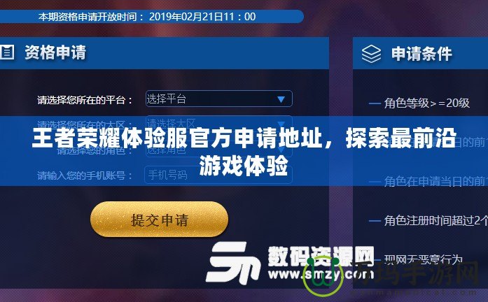 王者榮耀體驗(yàn)服官方申請(qǐng)地址，探索最前沿游戲體驗(yàn)