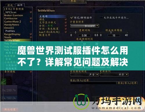 魔獸世界測試服插件怎么用不了？詳解常見問題及解決方案