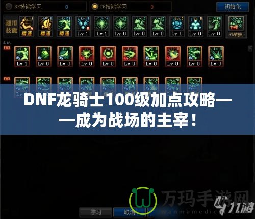DNF龍騎士100級(jí)加點(diǎn)攻略——成為戰(zhàn)場的主宰！