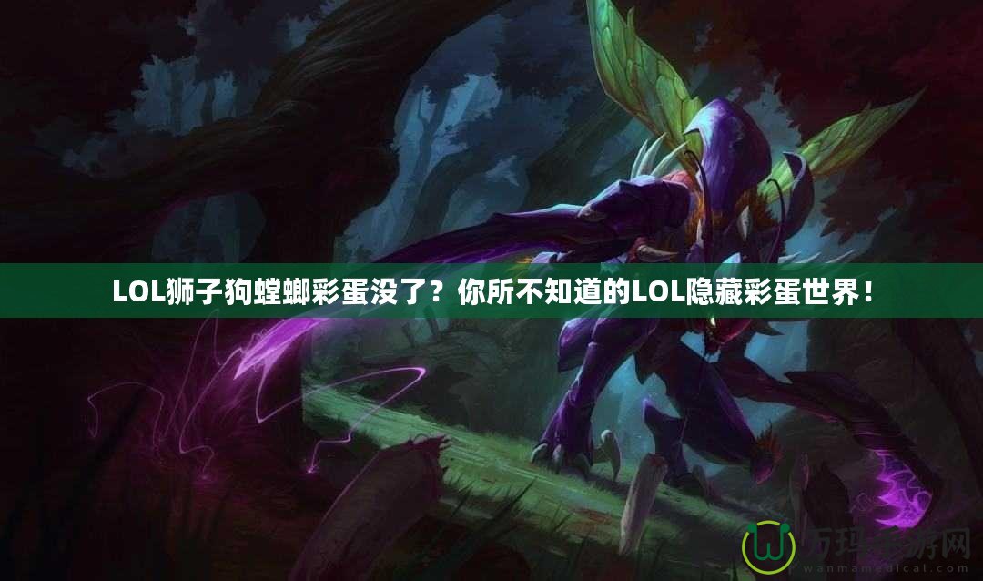 LOL獅子狗螳螂彩蛋沒了？你所不知道的LOL隱藏彩蛋世界！