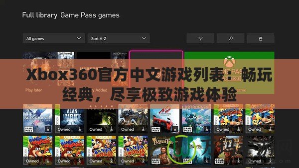 Xbox360官方中文游戲列表：暢玩經(jīng)典，盡享極致游戲體驗(yàn)