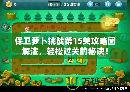 保衛(wèi)蘿卜挑戰(zhàn)第15關(guān)攻略圖解法，輕松過關(guān)的秘訣！
