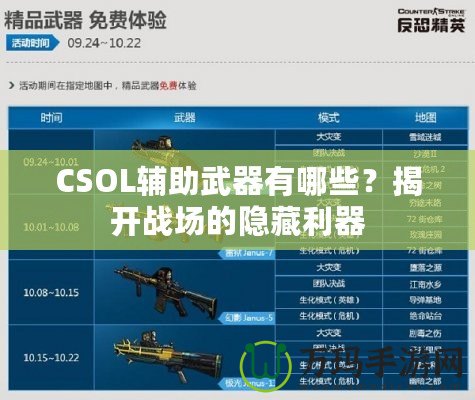 CSOL輔助武器有哪些？揭開戰(zhàn)場的隱藏利器