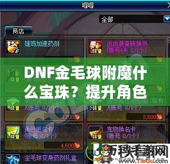 DNF金毛球附魔什么寶珠？提升角色實力的必選指南！