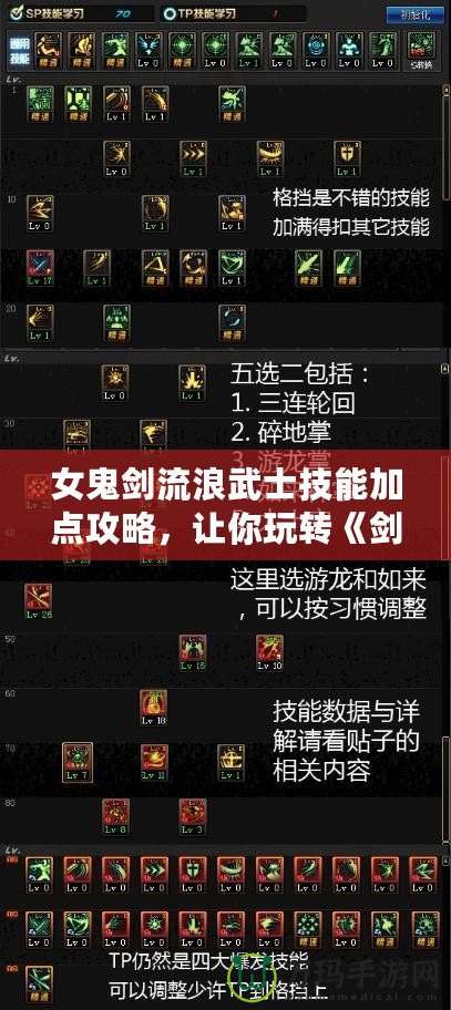 女鬼劍流浪武士技能加點(diǎn)攻略，讓你玩轉(zhuǎn)《劍靈》！