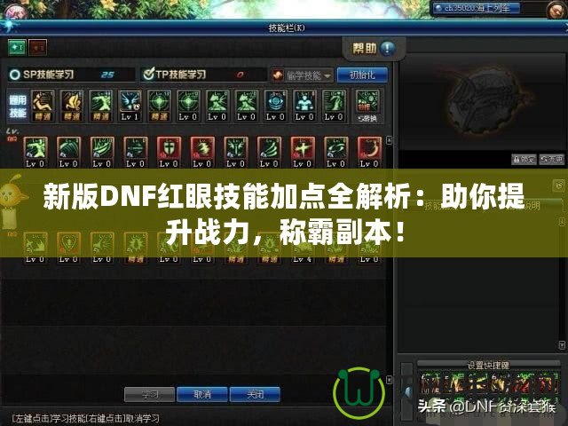 新版DNF紅眼技能加點全解析：助你提升戰(zhàn)力，稱霸副本！