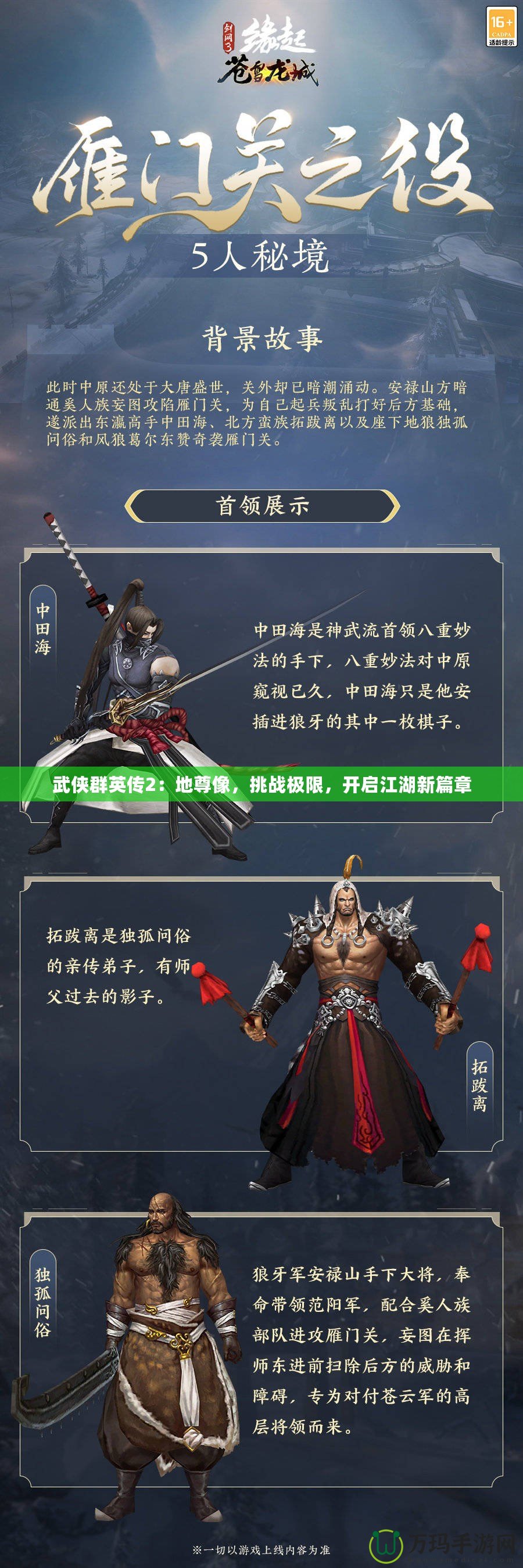 武俠群英傳2：地尊像，挑戰(zhàn)極限，開啟江湖新篇章